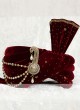 Wedding Velvet Turban In Maroon Color